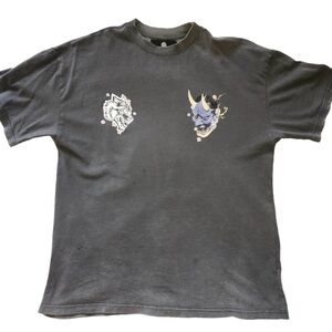 DARC WOLVES/Darc Sport Black Short Sleeve Tee with Graphic Design